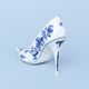 Ladies' porcelain shoe 23 cm, Blue Onion, Leander