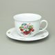 Šálek Olga (hrnek) snídaňový 400 ml + podšálek 19 cm, ovoce, Český porcelán a.s.