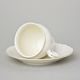 Coffee cup and saucer 220 ml / 16 cm, Thun 1794 Carlsbad porcelain, BERNADOTTE ivory + gold