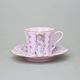 Cup and saucer mocca 80 ml, Olga 585 Mucha, Rose China