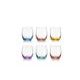 Club Spectrum 300 ml Rainbow - colur set, whisky glass, 6 pcs., Crystalex