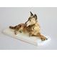 Wolfdog,  23 x 8 x 12 cm, Porcelain Figures Gläserne Porzellanmanufaktur