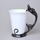 Mug Sphinx with a Cat, 400 ml, Black, Goldfinger porcelain