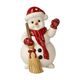 Snowman figurine Winter Cleaning 7 / 8.5 / 12cm, stoneware, Goebel