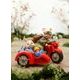 Rabbit figurine Joyride 15 / 16.5 / 12cm, stoneware, Goebel