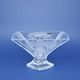 Crystal Hand Cut Bowl On Stand QUADRO, Decor Thistles, 320 mm, Crystal Bohemia Poděbrady