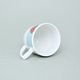 Hrnek Lea 360 ml hladký, srdíčka + tyrkysové pruhy, Thun karlovarský porcelán