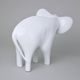 Elephant 21,5 x 9 x 16 cm, White, Porcelain Figures Royal Dux Bohemia