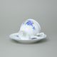 Coffee cup and saucer 220 ml / 16 cm, Thun 1794 Carlsbad porcelain, BERNADOTTE Forget-me-not-flower