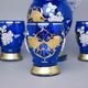 Wine set JANA 7 pcs. BLUE, enamel + gold, Novoborské sklo