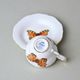 Liqueur cup 20 ml + saucer 7 cm, Butterfly, Lindner porcelain