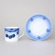 Cup and saucer 0,2 l / 15 cm, Thun 1794 Carlsbad porcelain, BLUE CHERRY