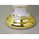 Vase 31 cm, WHITE glass, gold + enamel, Nový Bor glass
