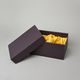 Gift Box brown with yellow satin inside, Small, 21 x 14,8 x 10 cm