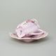 Šálek 100 ml a podšálek 13 cm, Regina, Růžový porcelán z Chodova