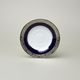 Podšálek 15 cm, platinum etched + cobalt blue, Haas a Czjzek