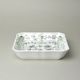 Bowl square 21 cm, Original green onion pattern