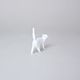 Cat Standing 7 x 2,3 x 8 cm, White, Royal Dux Bohemia