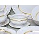 Dining set for 6 persons, Sonata, gold braid, Leander 1907