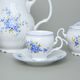 Coffee set for 6 persons, Thun 1794 Carlsbad porcelain, BERNADOTTE Forget-me-not-flower