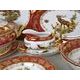 Dinner set for 6 pers., Hunting - ruby, Carlsbad porcelain