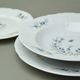 Talířová souprava pro 6 osob, Thun 1794, karlovarský porcelán, BERNADOTTE motýli