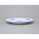 Talíř dezertní 19 cm, Thun 1794, karlovarský porcelán, BERNADOTTE modrá růže, MODRÁ linka