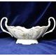 Fruit bowl with handles 36 cm, Thun 1794 Carlsbad porcelain, Bernadotte flowers with gold
