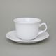 Cup 310 ml and saucer 175 mm, Thun 1794 Carlsbad porcelain, Natalie white