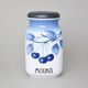 Jar for foodstuffs 1 l, Thun 1794 Carlsbad porcelain, BLUE CHERRY
