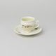Espresso cup and saucer 75 ml / 12 cm, Thun 1794 Carlsbad porcelain, BERNADOTTE ivory + flowers