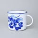 Mug Tina big 380 ml, Cobalt blue cherries, Český porcelán a.s.