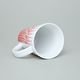 Hrnek Monza 0,35 l - červení motýlci, 12 cm, Český porcelán a.s.