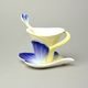 Winter crocus design sculptured porcelain cup and saucer + spoon, FRANZ Porcelain