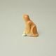 Opička sedící 5 x 3,5 x 6,5 cm, Porcelánové figurky Duchcov