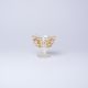 Cut Crystal Bowl on stand, 68 mm, Gold + Enamel, Jahami Bohemia