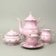 Kávová sada pro 6 osob, Sonáta, dekor 158, Leander, růžový porcelán