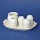 Cruet set 6 pcs., Thun 1794 Carlsbad porcelain, BERNADOTTE ivory