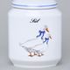 Dose for food storage with a sign 1,10 l, 17 cm, Cesky porcelan a.s., Goose