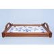 Cooking mat in wooden frame 39 x 29 cm, Original Blue Onion Pattern