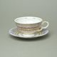 Cup tea 200 ml + sauer 15,5 cm, Sonáta, gold + violet, Leander Loučky