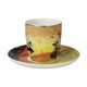 Cup 100 ml and saucer 11,5 cm, Gatti in autunno, fine bone china, Goebel