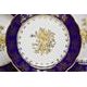 Mary-Anne 431: Plate set for 6 pers., cobalt + gold rose, Leander 1907