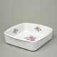 Baking bowl square 17 x 4,9 cm, Thun 1794, karlovarský porcelán, meissen rose