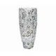 Crystal vase Lisboa 35 cm with gold-black circles, Jihlava Glassworks Bohemia 1845
