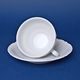Tea cup and saucer 205 ml / 16 cm, Thun 1794 Carlsbad porcelain, BERNADOTTE white