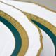 Plate dining 25 cm, Marie Louise 8800501 gold + green, Thun 1794 a.s.
