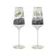 Set of 2 champagne glasses Vincent Van Gogh -Starry night, 7,5 / 7,5 / 23,5 cm, glass, V. van Gogh, Goebel