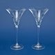 Set 2 vysokých martini / koktejl sklenic 250 ml, Swarovski Crystals