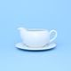 Sauce boat 400 ml plus undersaucer, Thun 1794 Carlsbad porcelain, Opal white